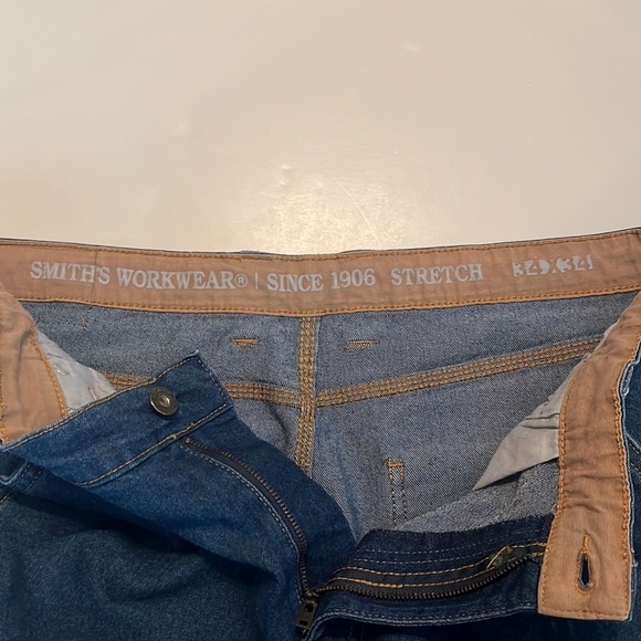 Smith's Workwear Stretch Relaxed Fit Carpenter Jean Dark Blue Size 34x34 - Picture 12 of 14